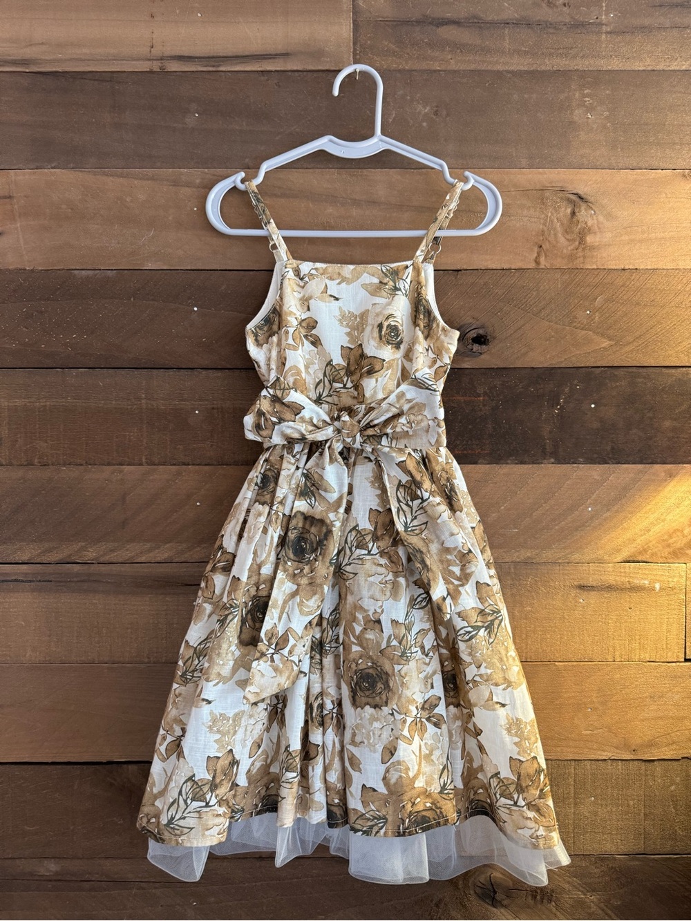 Vignette Floral Spaghetti-Strap Party Dress